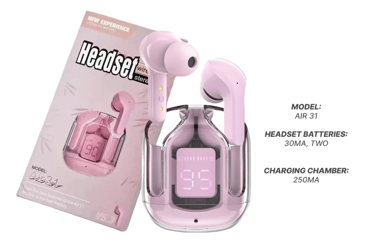 Air 31 True Wireless Transparent Earbuds
